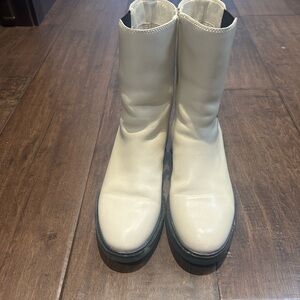 Vince Camuto Cream Ankle Boots